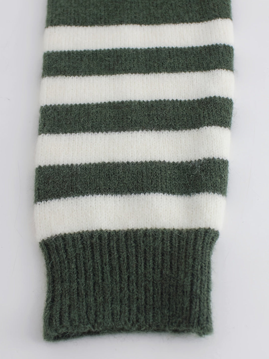 Striped-Cuff prążkowany sweter