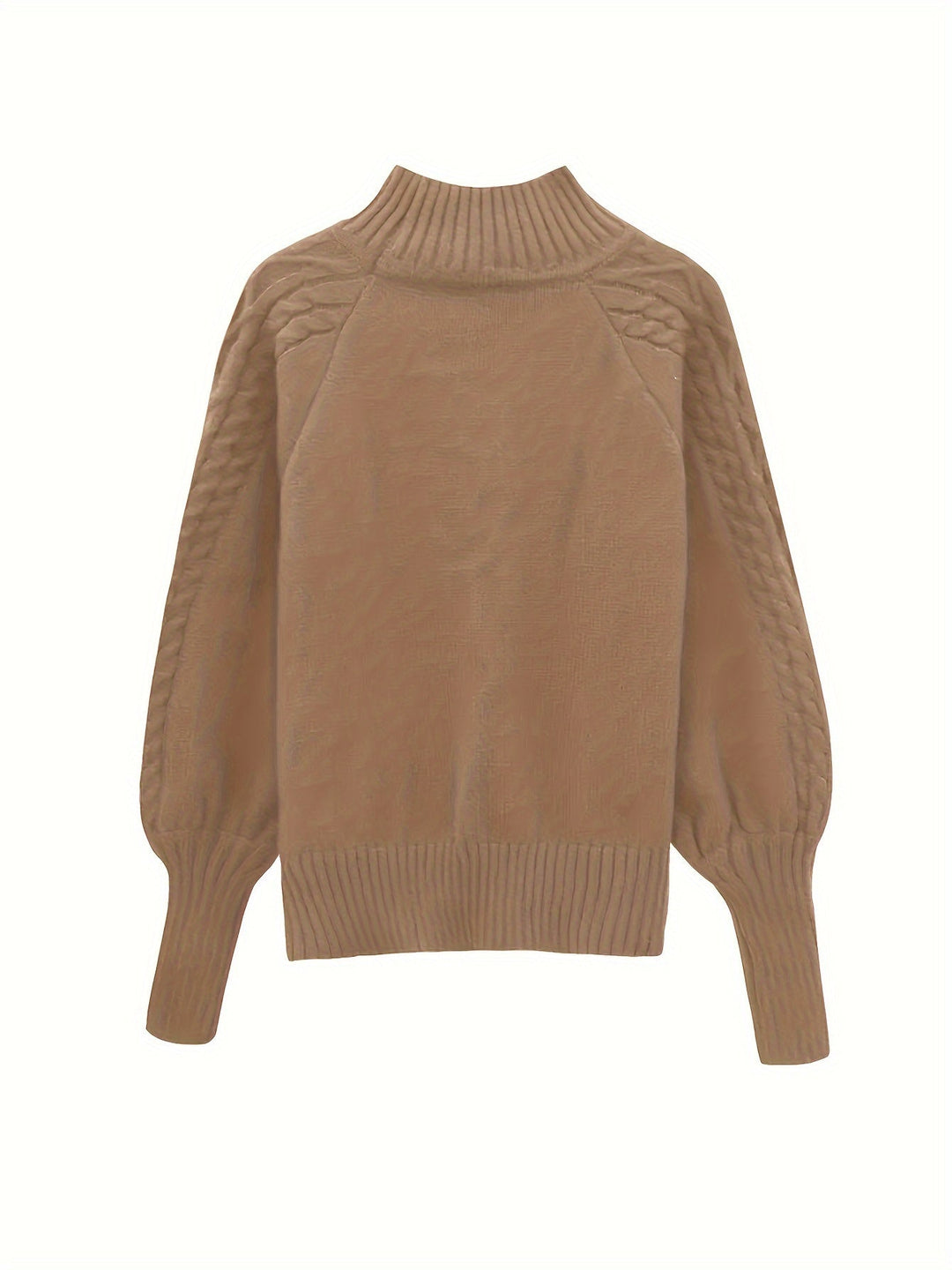 Fakturowany Half-Collar sweter