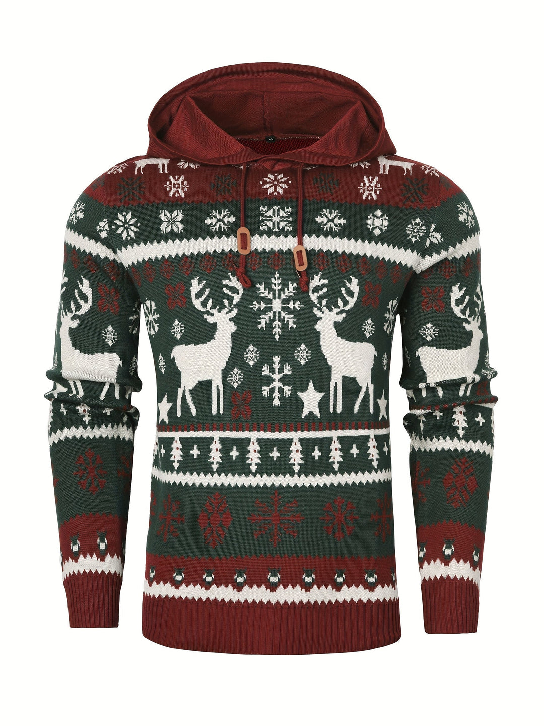 Christmas z kapturem sweter