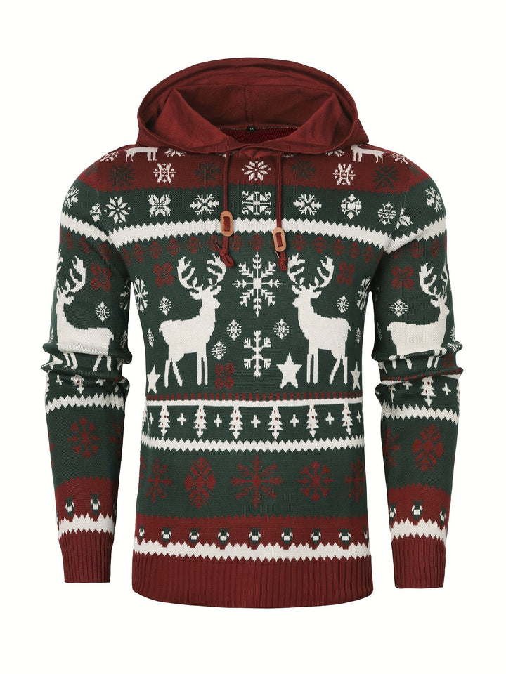 Christmas z kapturem sweter