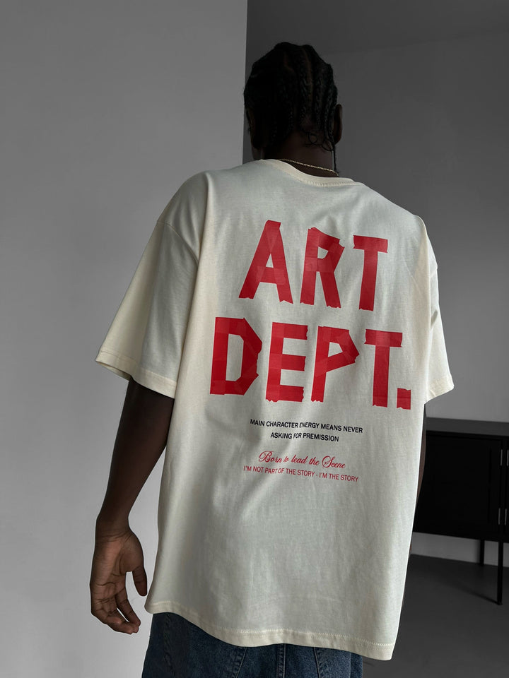 T-shirt Oversize Art Dept. - Antyczna Biała