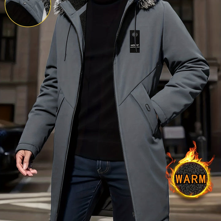 Z kapturem Mid-Length parka kurtka
