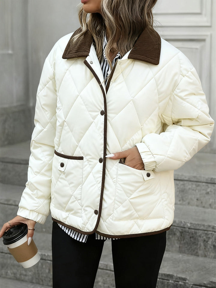 Diamond-pikowany Padded kurtka