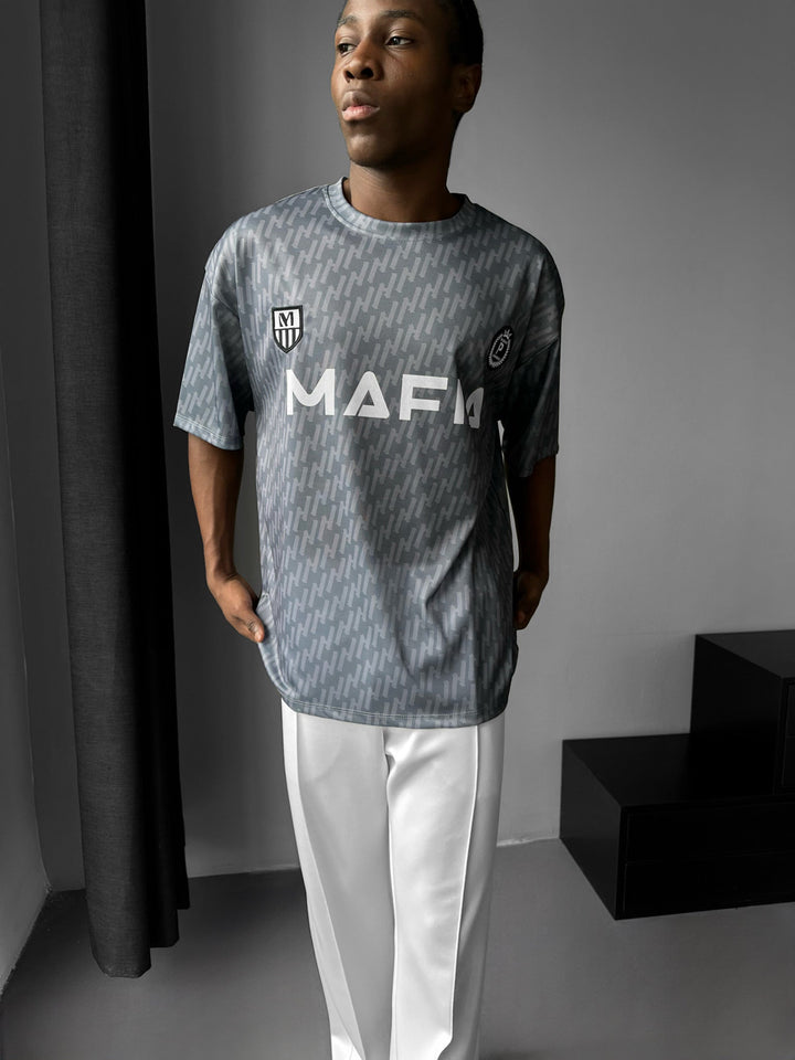 Oversize Mafia Trikot T-Shirt - Antracyt