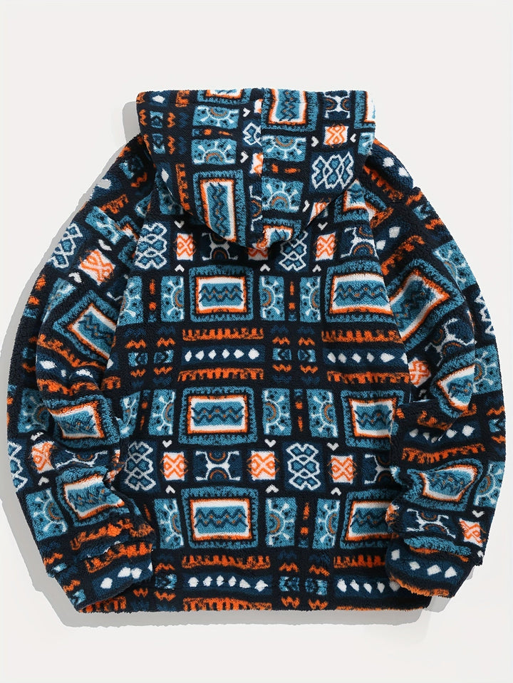 Wzorzysty bluza z kapturem
