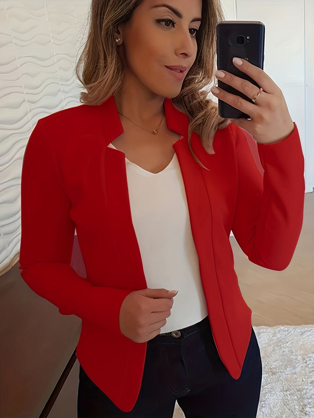 Otwarty przedni dopasowany kurtka