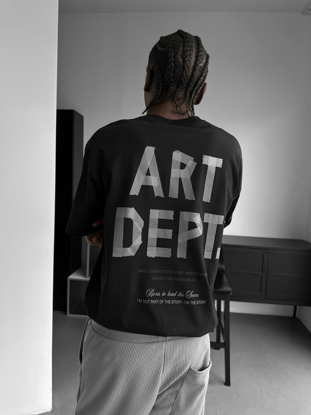 Koszulka Oversize Art Dept. - Czarna i Antracytowa