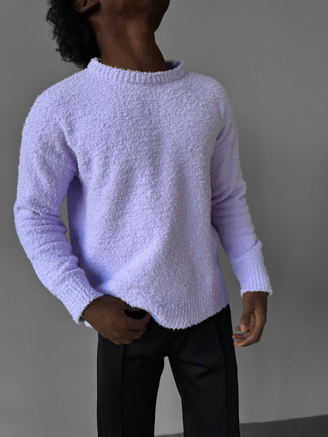 Oversize Plush Pullover - Liliowy Szept