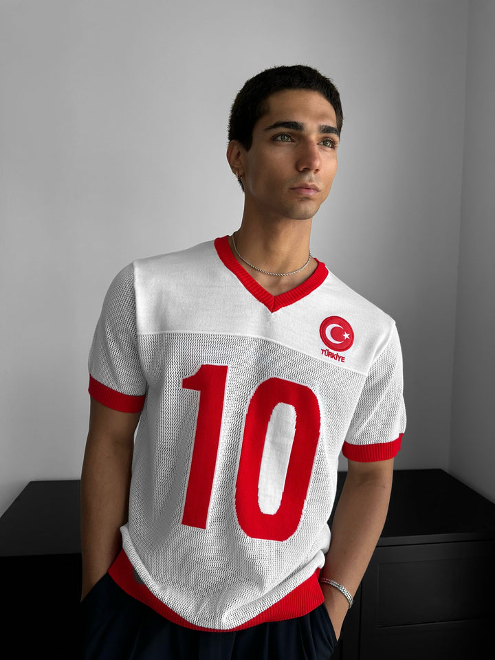 Oversize Türkiye T-shirt - Biały