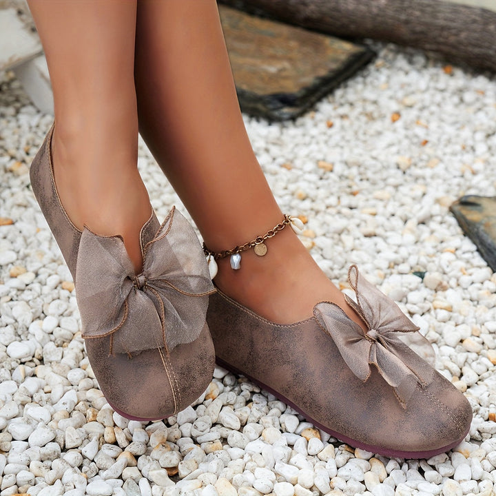 Bow-Accent wsuwane baleriny