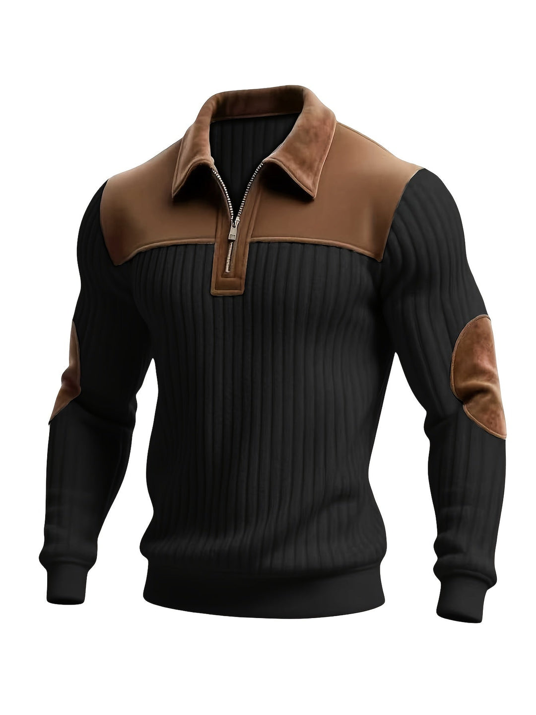 Two-Tone zamek 1/4 sweter