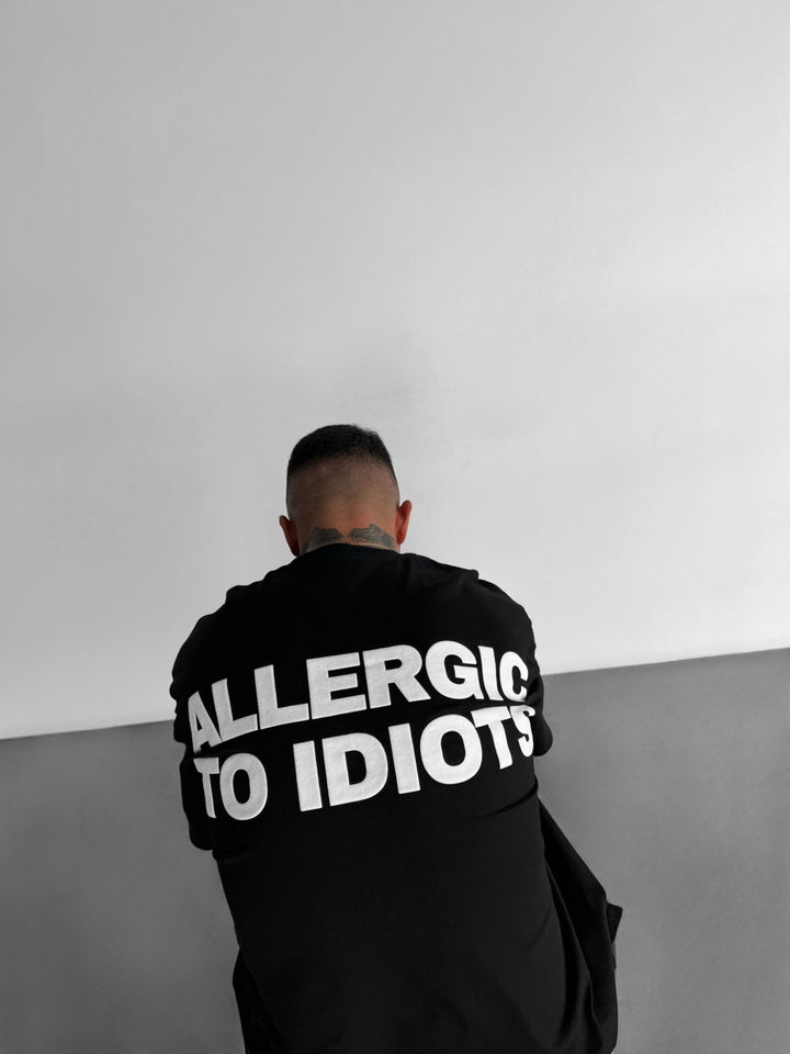 Oversize T-shirt z nadrukiem - Czarny