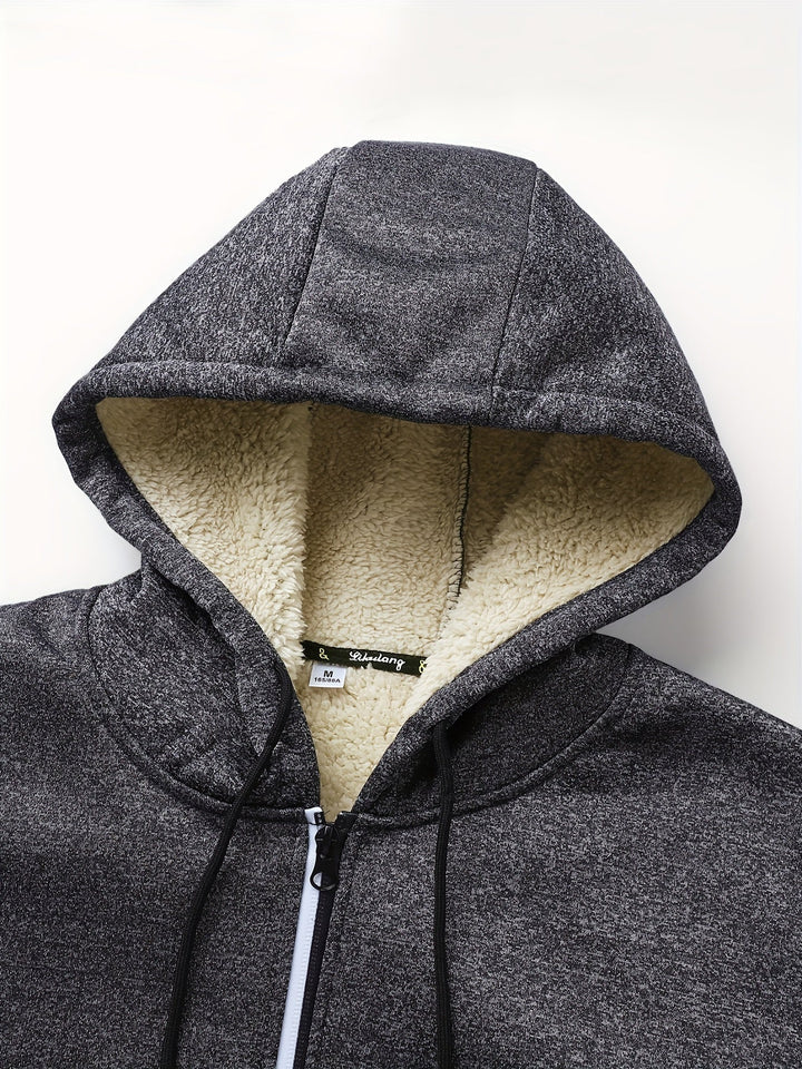 Przytulny z kapturem Zip-Up kurtka