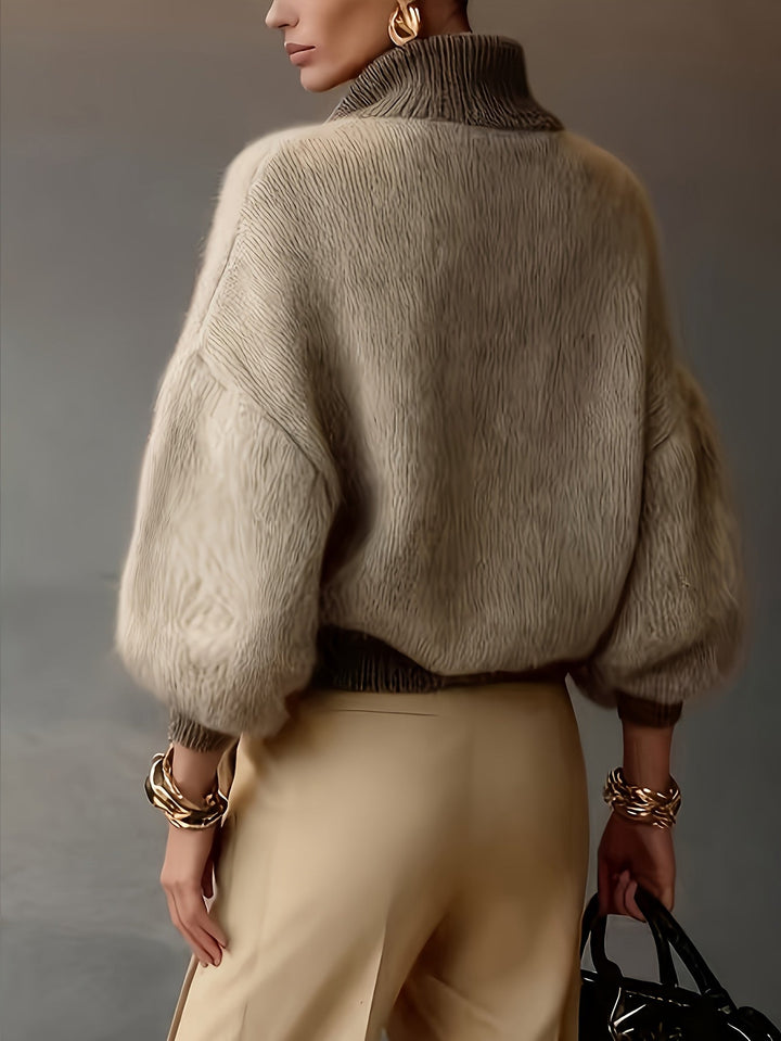 Swobodny zamek 1/2 sweter