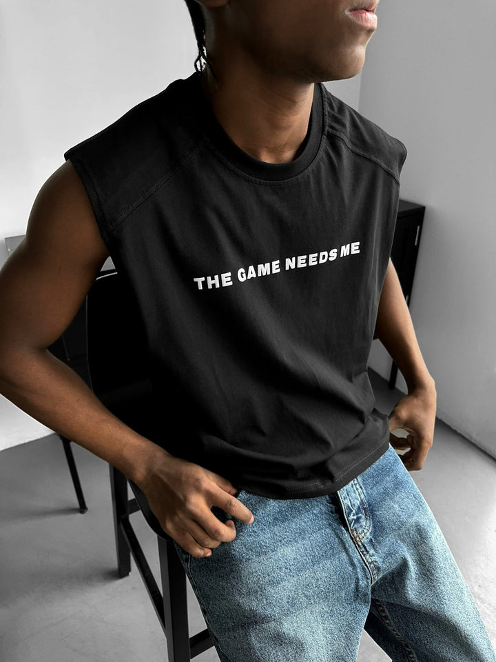 Oversize Game Tanktop - Czarny