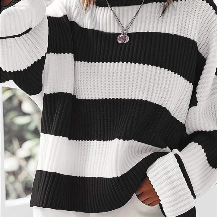 Swobodny Colorblock sweter