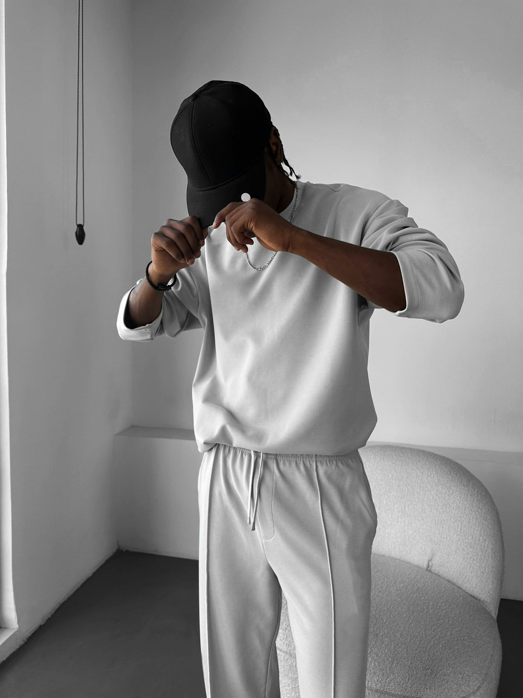 Oversize Modal Sweatshirt - Szary