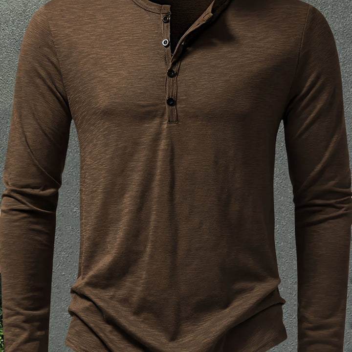 Klasyczny Button-Placket Henley