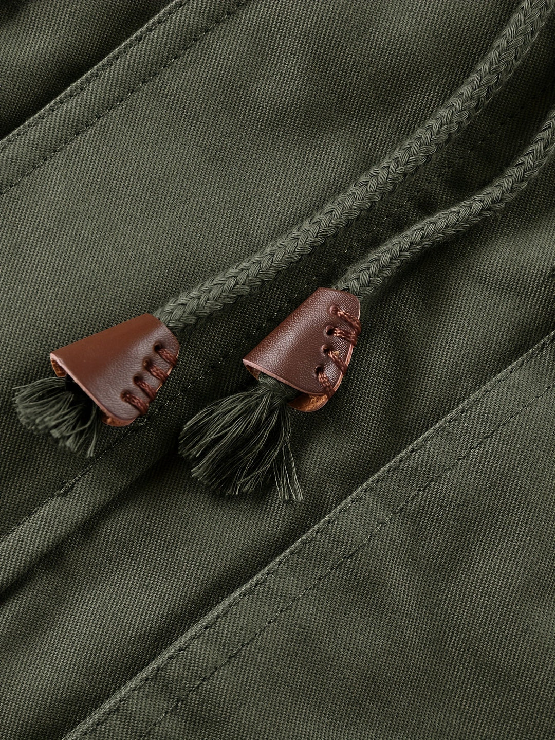 Solidny Mid-Length z kapturem kurtka