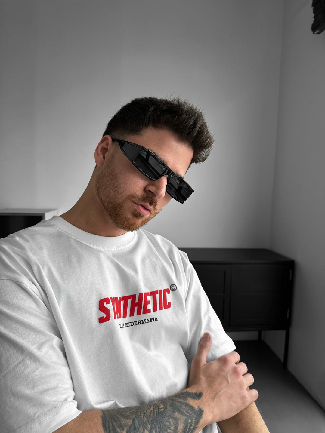 Oversize Synthetic T-shirt - Ecru