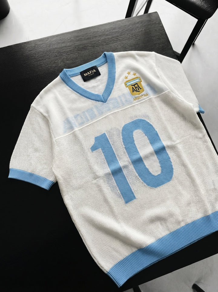 Oversize T-shirt Argentyński - Biały