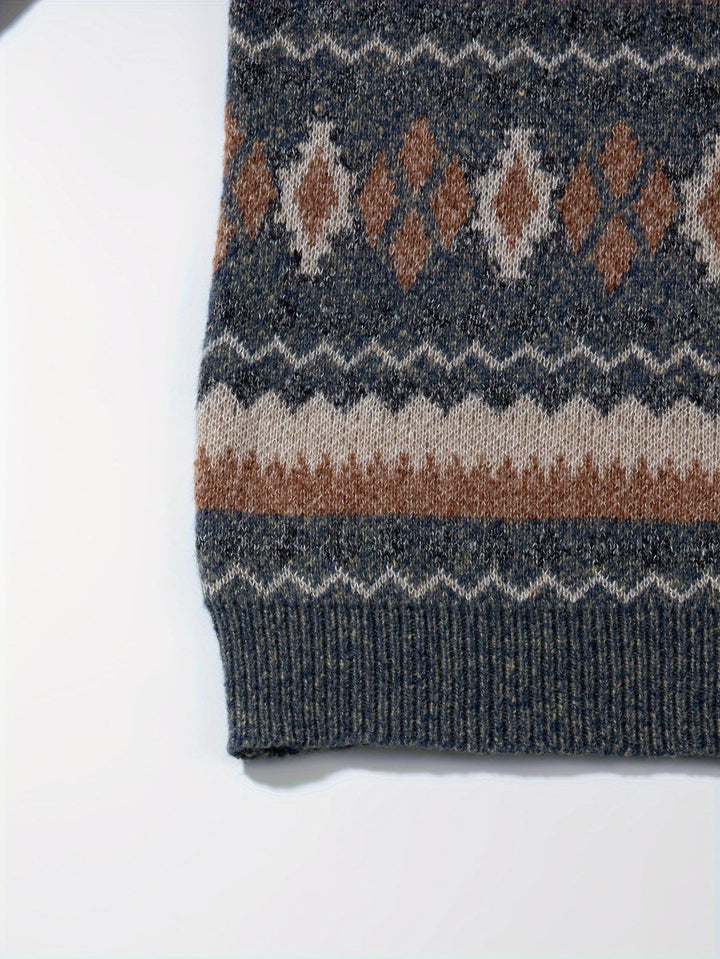Tradycyjny wzorzysty sweter