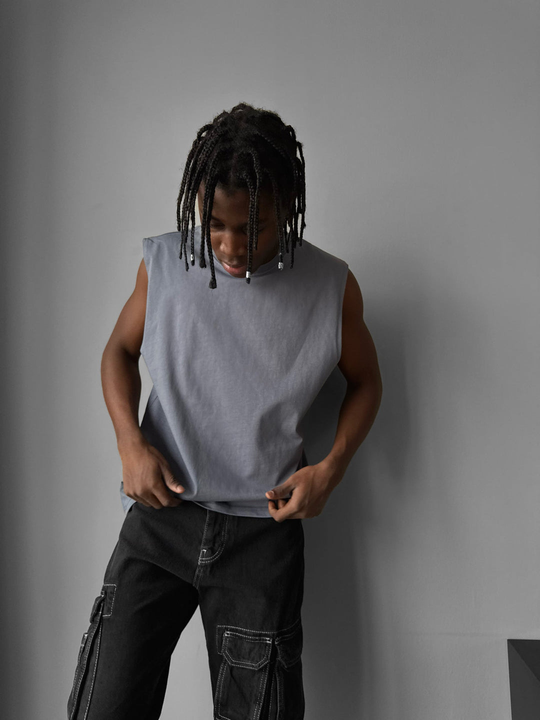 Oversize Basic Tanktop - Burzowa Pogoda