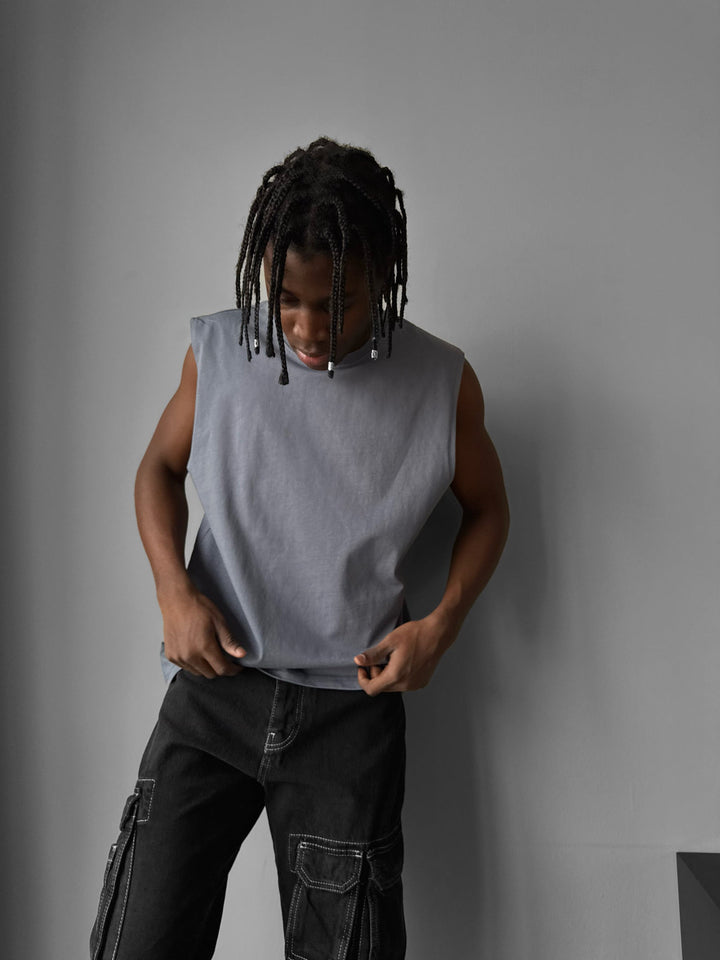 Oversize Basic Tanktop - Burzowa Pogoda