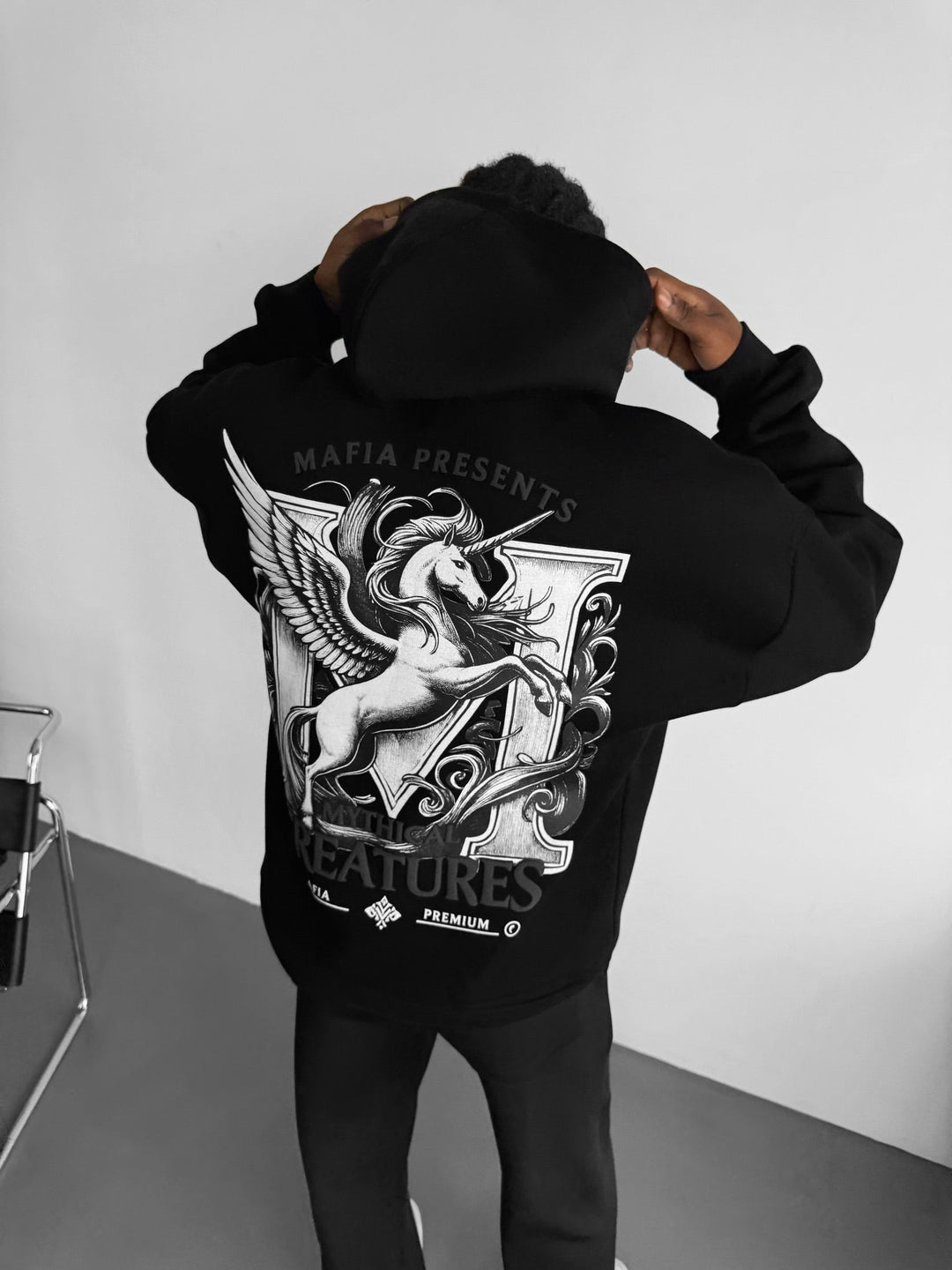 Hoodie Oversize Creatures - Czarny