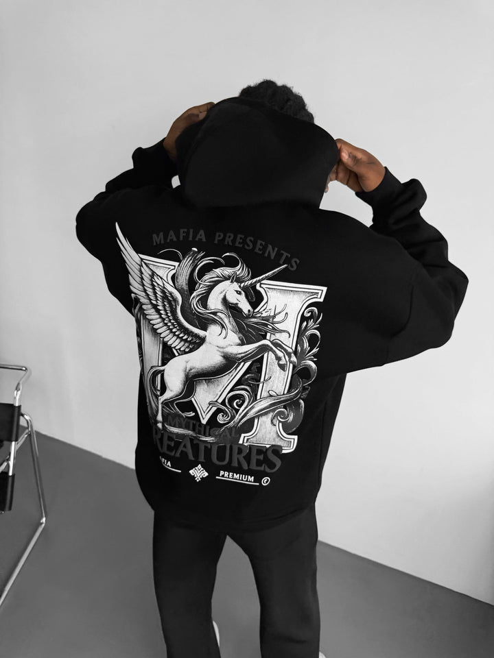 Hoodie Oversize Creatures - Czarny