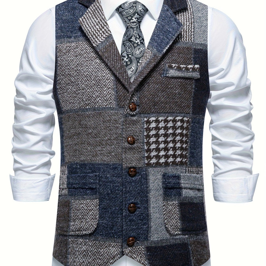 Patchwork dopasowany kamizelka