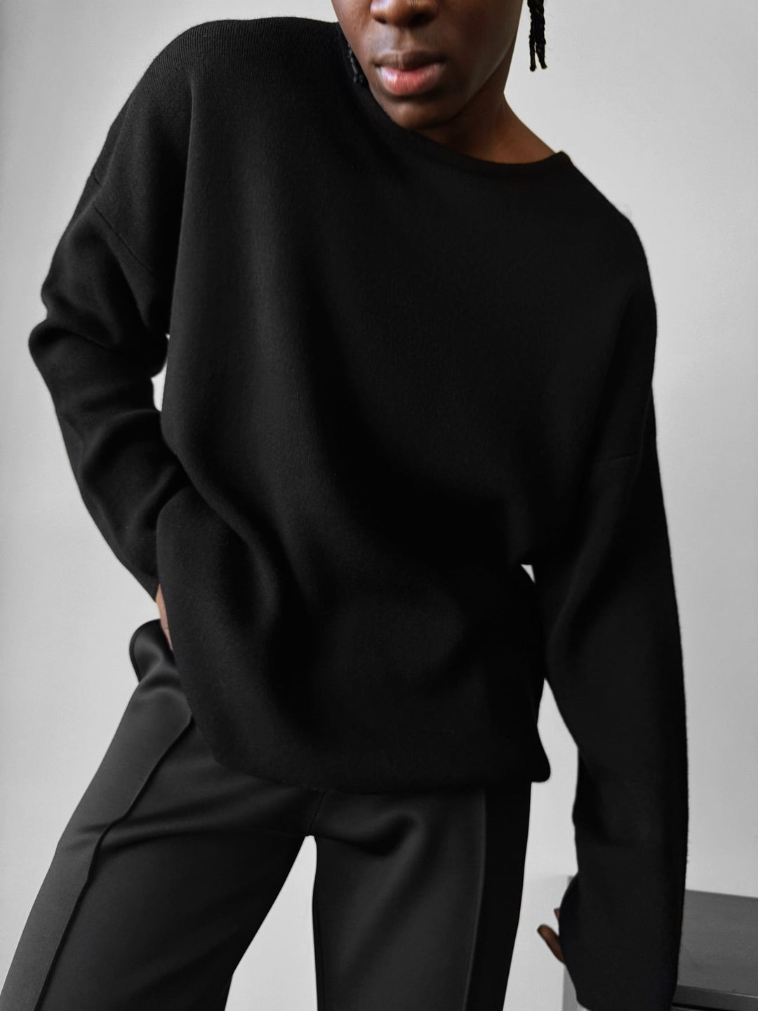 Sweter Luźny - Czarny