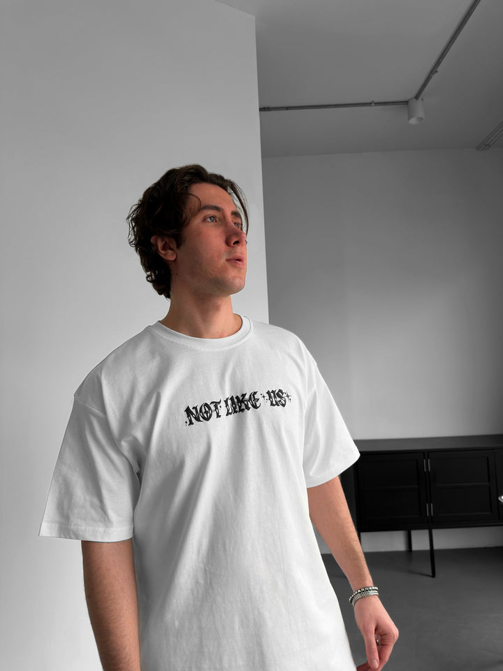 T-shirt Oversize Not Like Us - Ecru