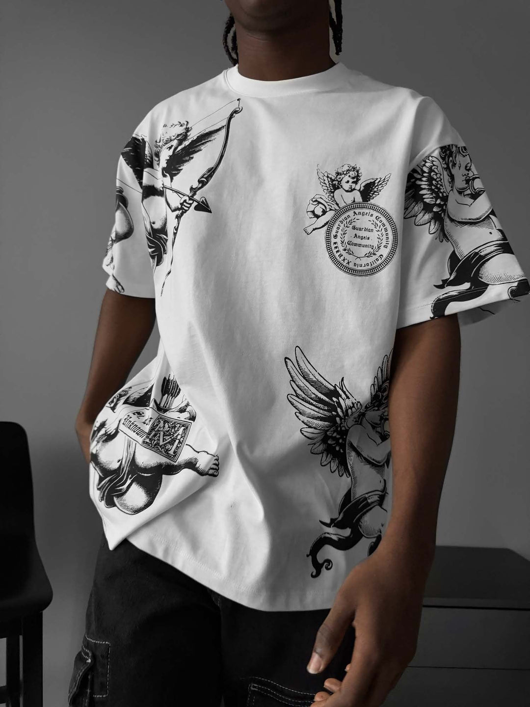 T-shirt Oversize Guardian Angels - Ecru