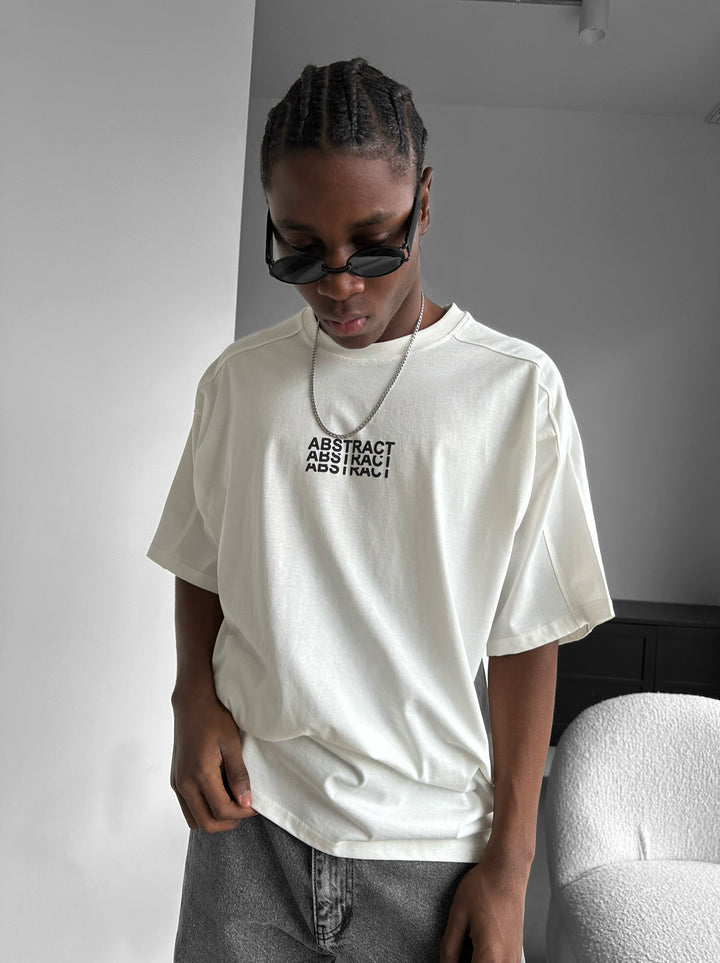 Oversize Abstract T-shirt - Ecru