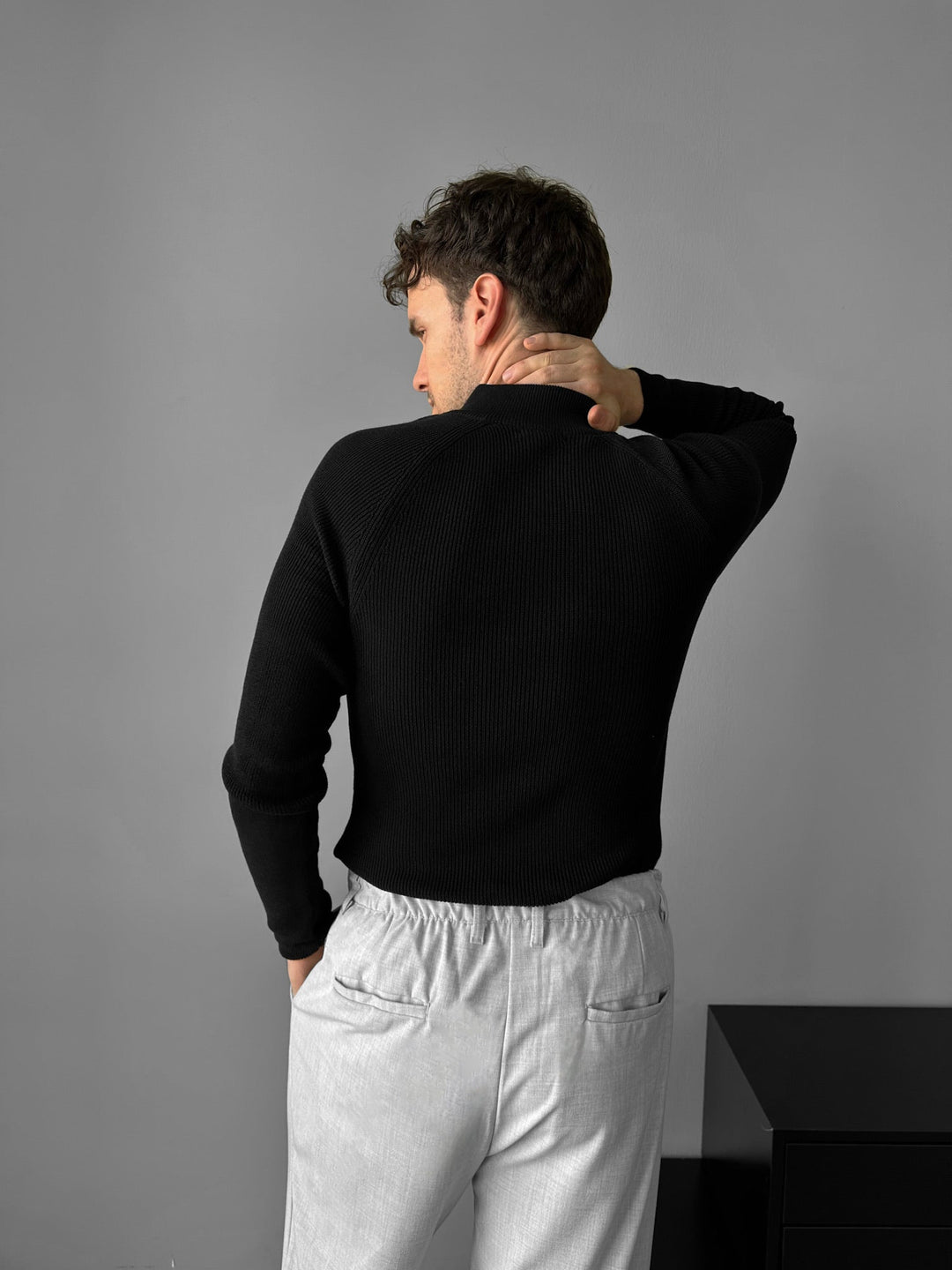 Sweter Slim Fit - Czarny