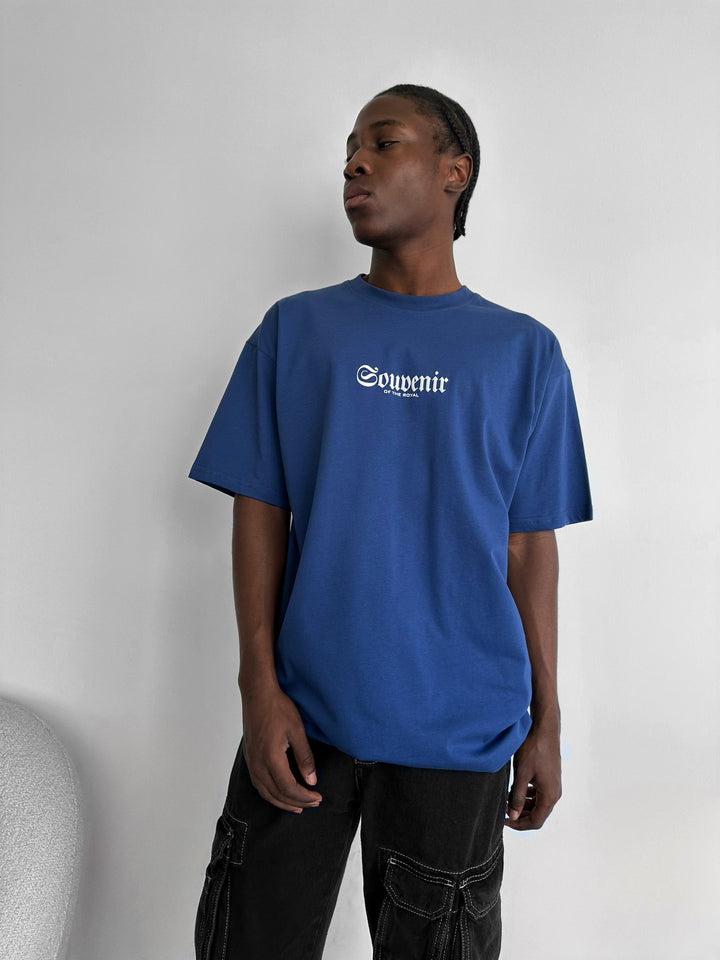 Koszulka pamiątkowa w oversize - Navy Peony