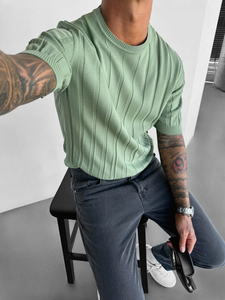 T-shirt Regular Fit z dzianiny - Trawa