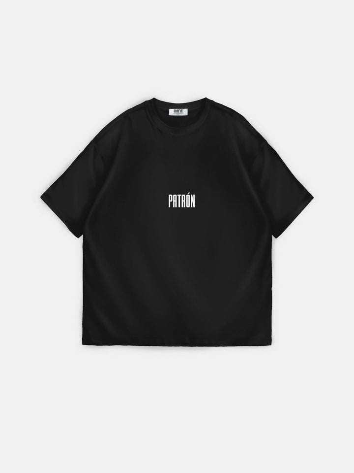 T-shirt Oversize Patron - Czarny
