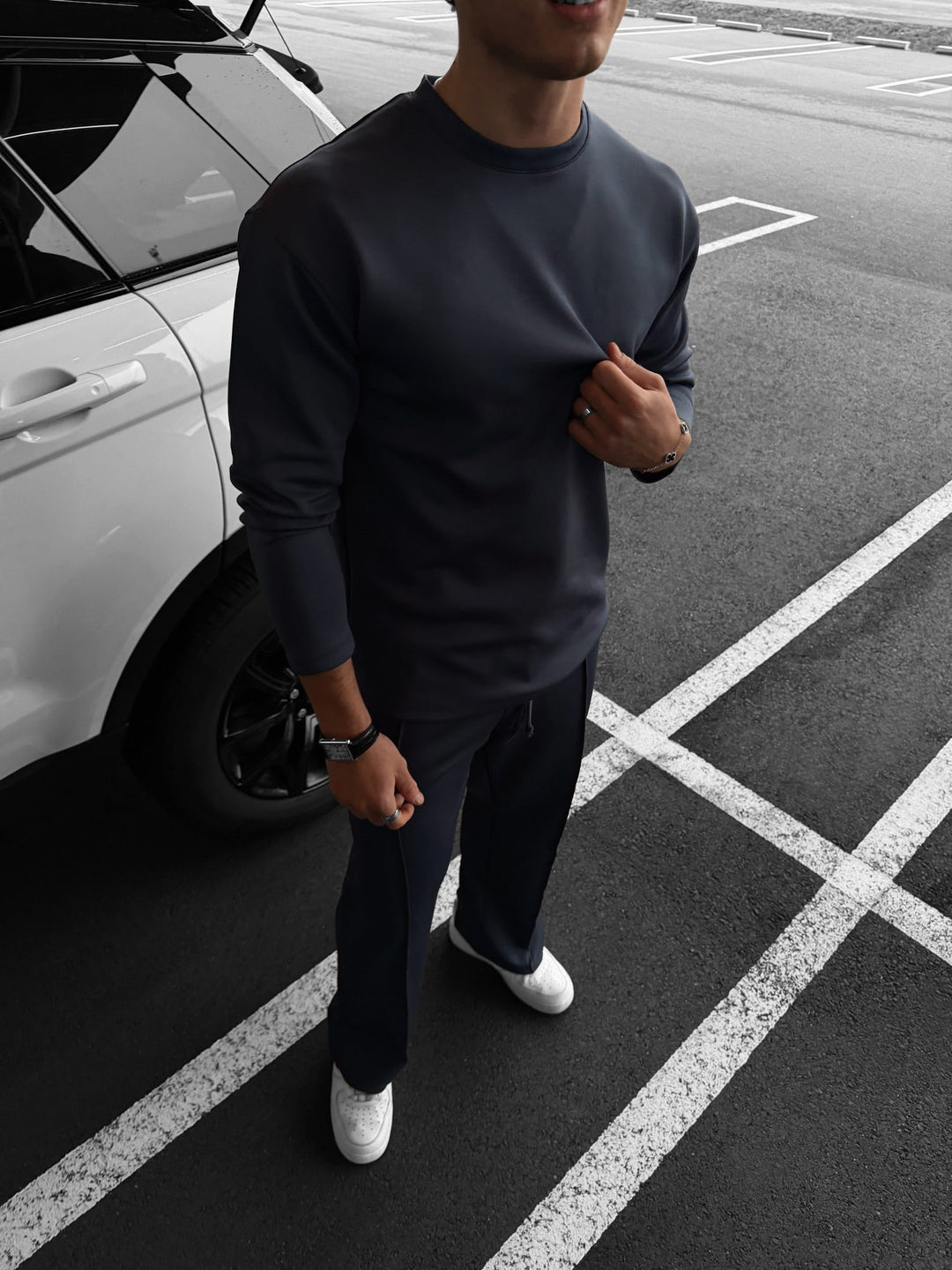 Oversize Diver Sweatshirt - Antracyt