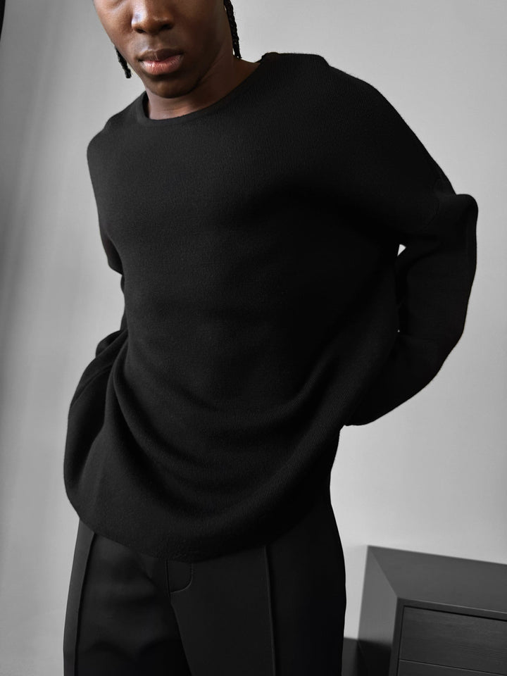 Sweter Luźny - Czarny