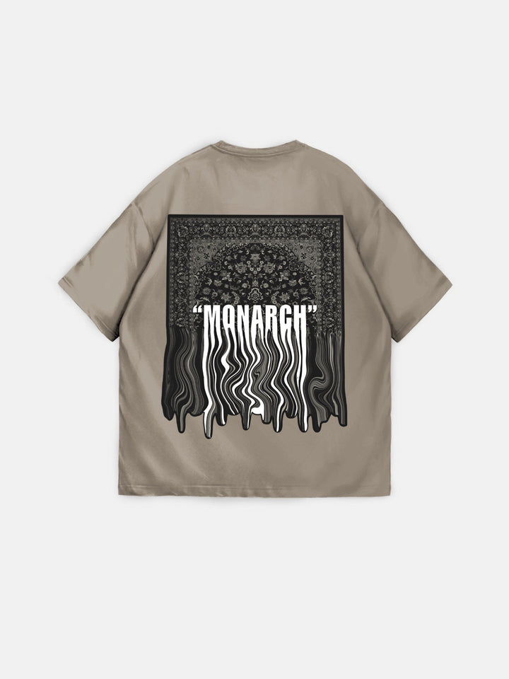 Oversize Monarch T-Shirt - Beżowy