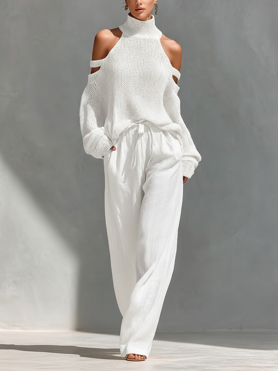 Cold-Shoulder dwuczęściowy zestaw