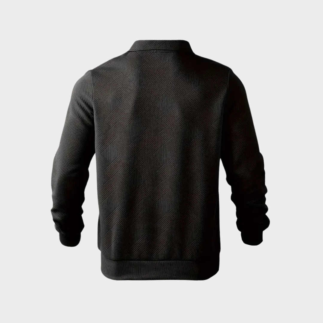 Fakturowany zamek 1/2 sweter