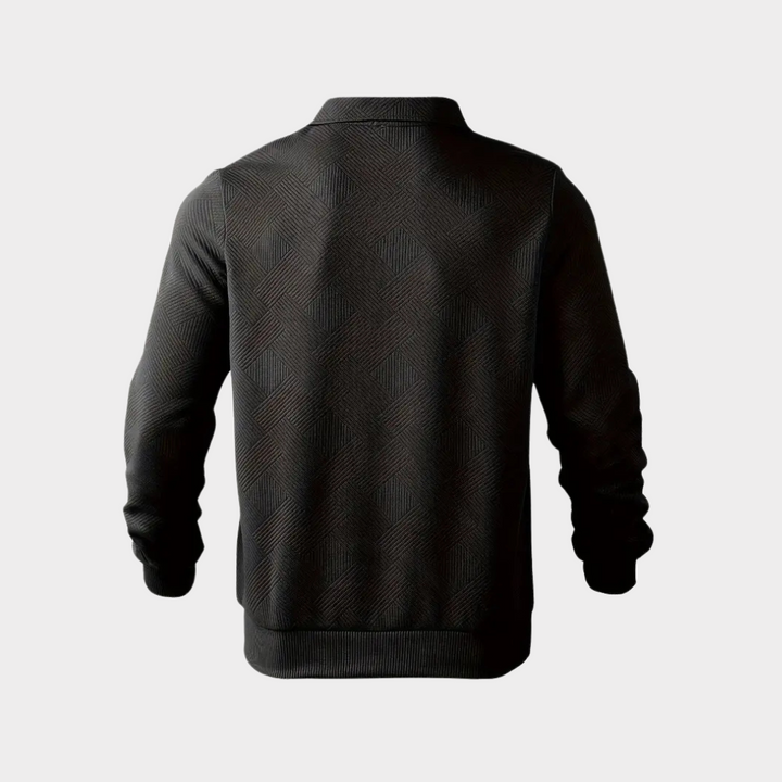 Fakturowany zamek 1/2 sweter