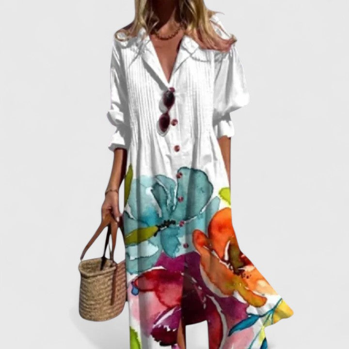 Elegancki Multicolor boho sukienka