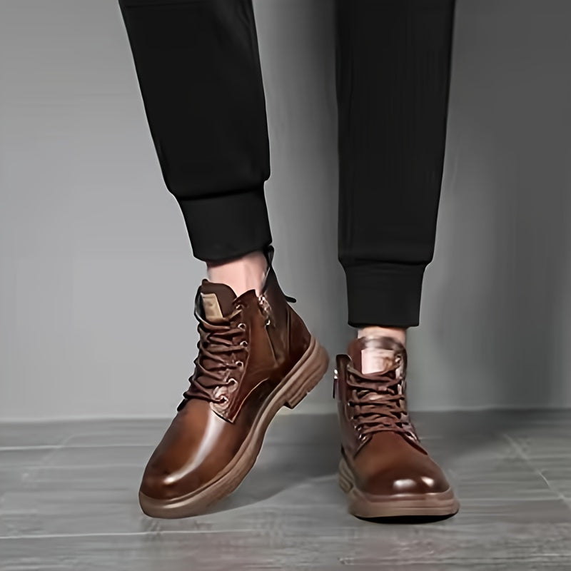 Solidny wysoki-top sznurowane buty