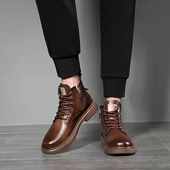 Solidny wysoki-top sznurowane buty