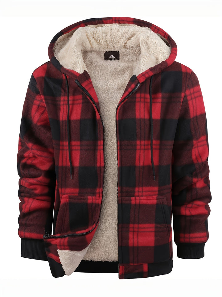 Przytulny z kapturem Zip-Up kurtka