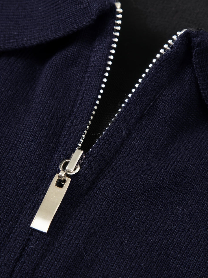 Elegancki zamek 1/4 polo sweter